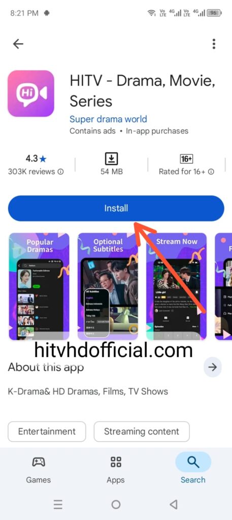 Installation for HITV